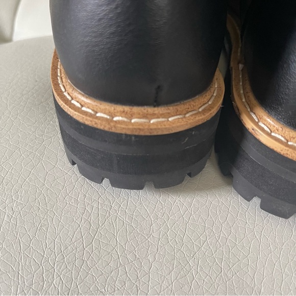 Oasis Society Black lace up combat boot size 7.5 vegan leather EUC - Picture 14 of 15